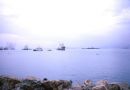 Capsised QE2 Ship, South China Sea, Hong Kong